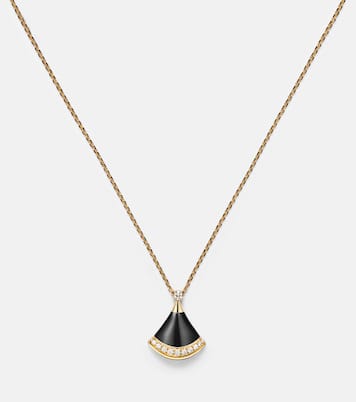 Divas' Dream 18kt gold pendant necklace with onyx and diamonds | Bvlgari