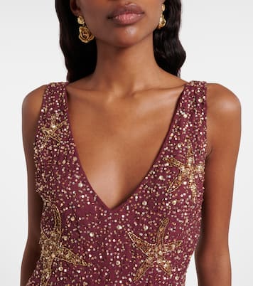 Vestido corto Christabel adornado | Rixo