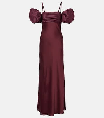 Puff-sleeve satin gown | Rotate
