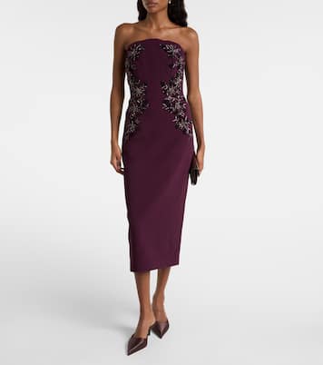 Beatrice beaded crêpe midi dress | Rebecca Vallance