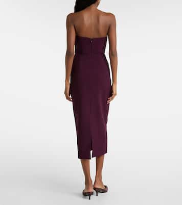 Beatrice beaded crêpe midi dress | Rebecca Vallance