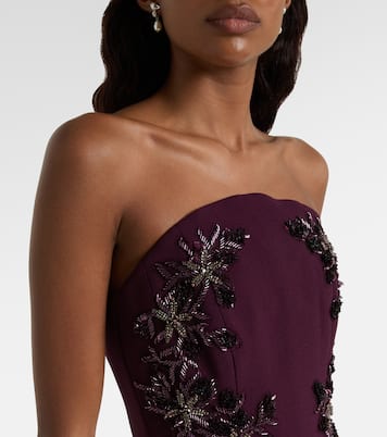 Beatrice beaded crêpe midi dress | Rebecca Vallance