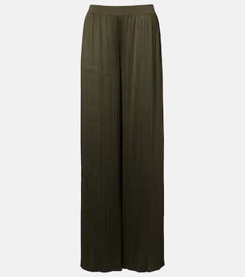 Amber plissé satin wide-leg pants | Joseph