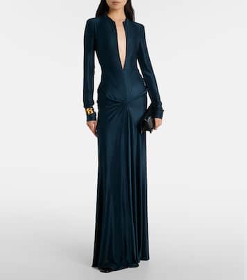 Gathered satin gown | Victoria Beckham