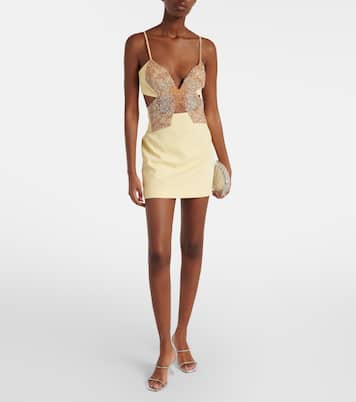 Abito corto Zilia con perle e cristalli | Costarellos