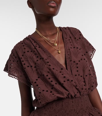 Broderie anglaise cotton minidress | Melissa Odabash