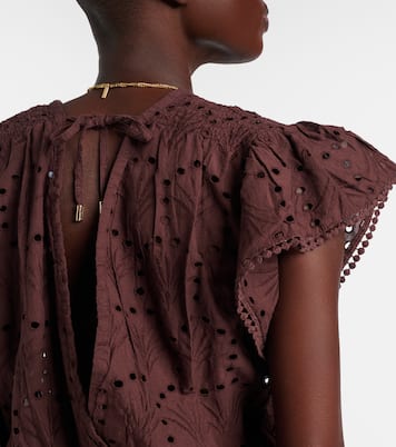 Broderie anglaise cotton minidress | Melissa Odabash