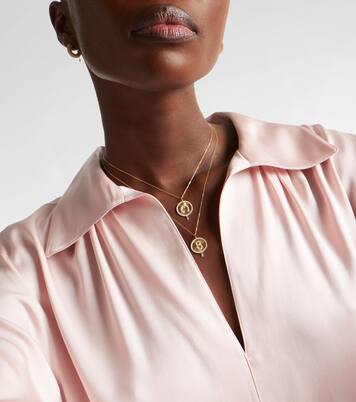 Halskette Lucky Charm Horseshoe aus 18kt Gelbgold mit Diamanten | Persée