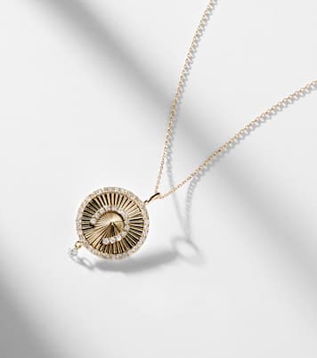 Halskette Lucky Charm Horseshoe aus 18kt Gelbgold mit Diamanten | Persée