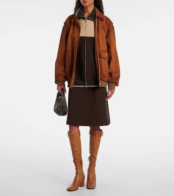 Leather knee-high boots | Miu Miu