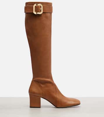 Leather knee-high boots | Miu Miu
