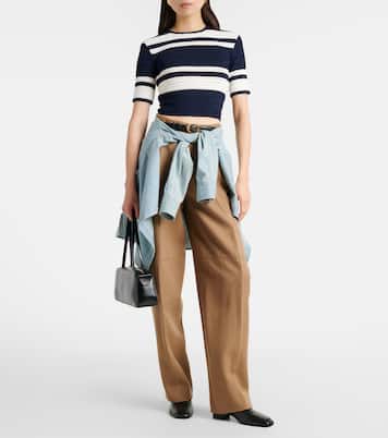 Knitted striped crop top | Ralph Lauren Collection