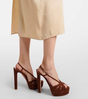 Aimée 130 suede platform sandals | Aquazzura