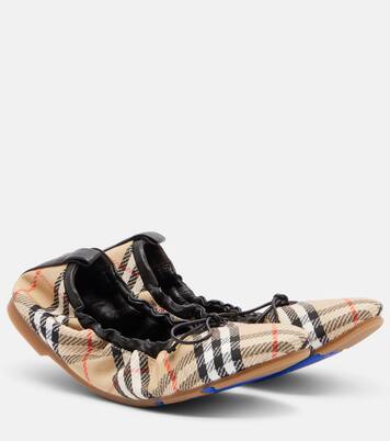 Fawn Burberry Check ballet flats | Burberry