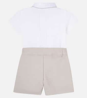 Baby cotton-blend shirt and shorts set | Patachou