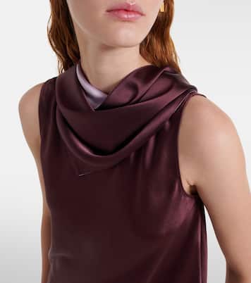 Top Barb de satén drapeado | Leset