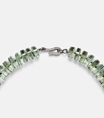 Aura sterling silver (925) beaded necklace with gemstones | Ileana Makri