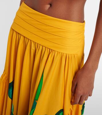 Mokshini printed cotton poplin maxi skirt | Alémais