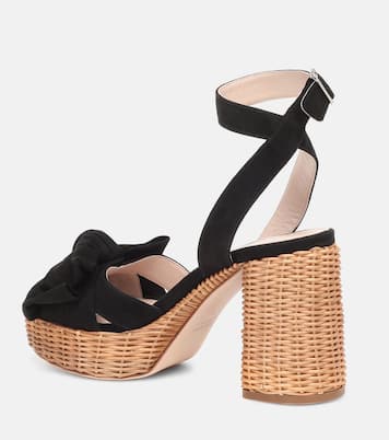 Suede platform sandals | Miu Miu