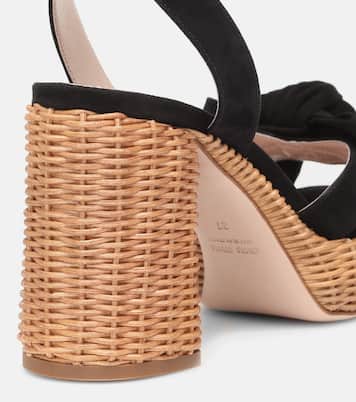 Suede platform sandals | Miu Miu
