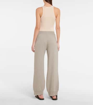High-rise cashmere wide-leg pants | Barrie