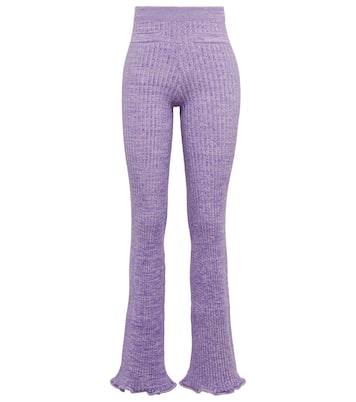 High-rise ribbed-knit pants | Rabanne