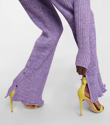 High-rise ribbed-knit pants | Rabanne