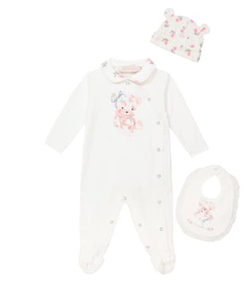 Baby - Tutina, bavaglino e berretto in cotone | Monnalisa