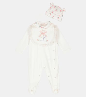 Baby - Tutina, bavaglino e berretto in cotone | Monnalisa