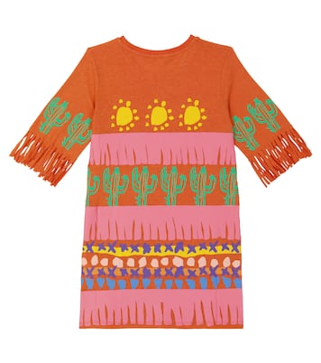 Robe en coton et lin à franges | Stella McCartney Kids