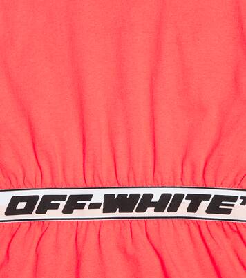 Logo cotton T-shirt dress | Off-White Kids