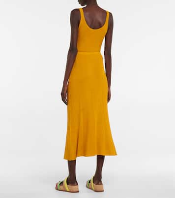 Falda midi Meda de seda y cachemir | Gabriela Hearst