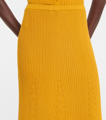 Falda midi Meda de seda y cachemir | Gabriela Hearst