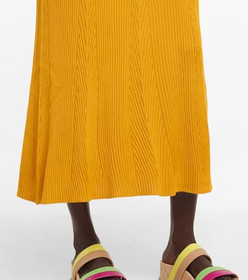 Falda midi Meda de seda y cachemir | Gabriela Hearst