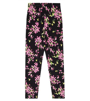Floral jersey leggings | Monnalisa