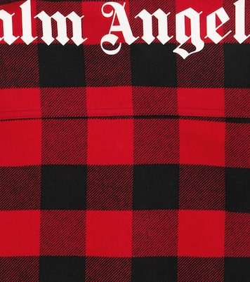 Checked cotton shirt jacket | Palm Angels Kids