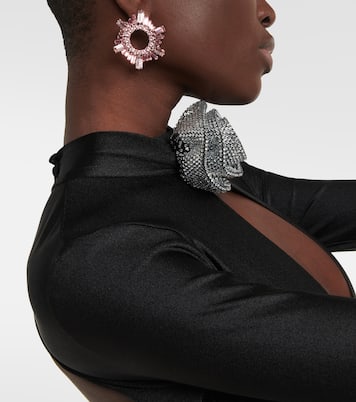 Boucles d’oreilles Begum Mini à cristaux | Amina Muaddi