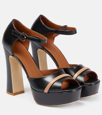 Leather platform sandals | Malone Souliers