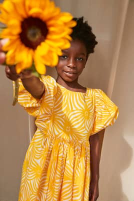 Robe Calyita imprimée en coton | Molo