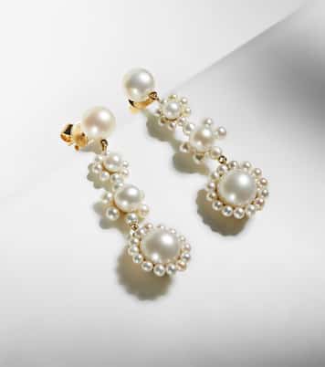 Boucles d’oreilles Fleur Jeanne en or 14 ct et perles d’eau douce | Sophie Bille Brahe
