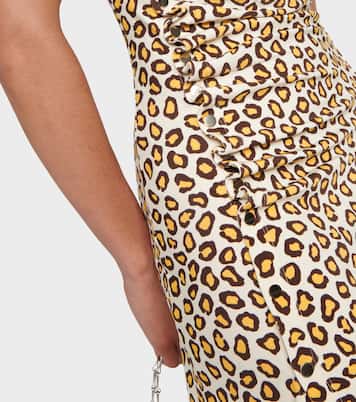 Leopard-print jersey midi dress | Rabanne