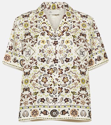 Chemise imprimée en soie | Tory Burch