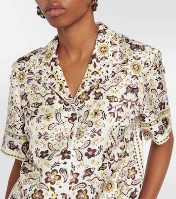 Chemise imprimée en soie | Tory Burch