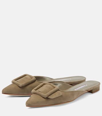 Mules Maysale in suede | Manolo Blahnik
