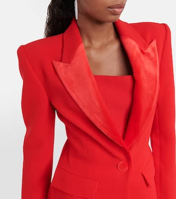 Blazer Priestly aus Crêpe mit Samt | Alex Perry