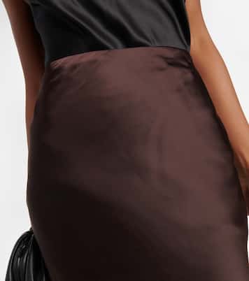 Falda midi Bias Obi de satén | Norma Kamali