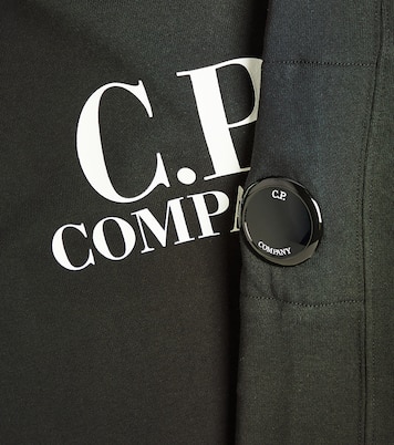 Sweat-shirt Diagonal en coton à logo | C.P. Company Kids