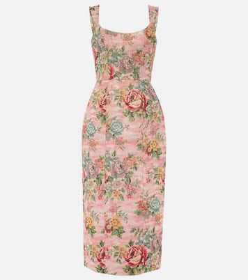 Robe midi bustier à fleurs | Markarian