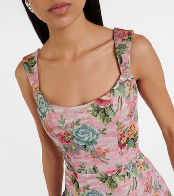 Robe midi bustier à fleurs | Markarian