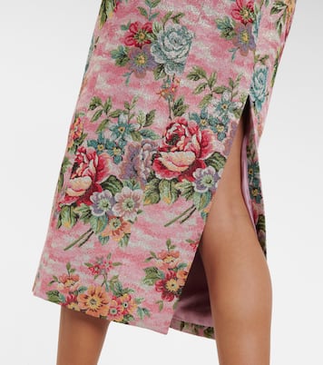 Robe midi bustier à fleurs | Markarian